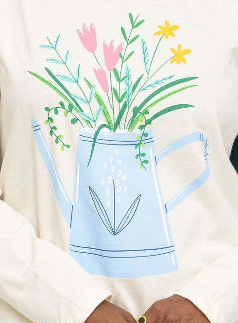 Creamy Printed Long - Sleeve Design 8 - Khotwh